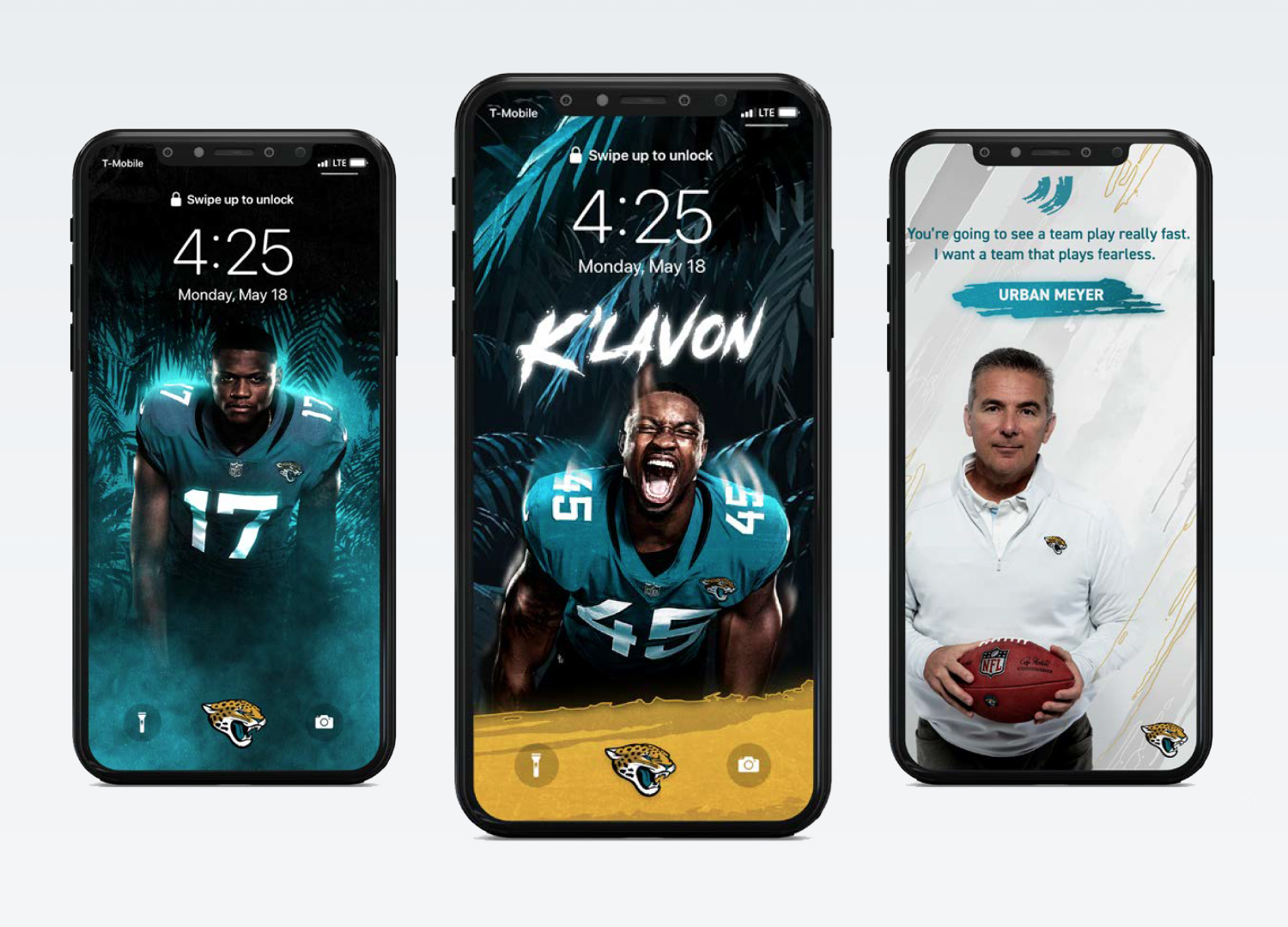 Mobile phone screensavers for Jaguars Scratch and Claw branding