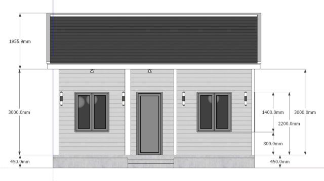 House Plans 7x6 with One Bedroom Gable Roof