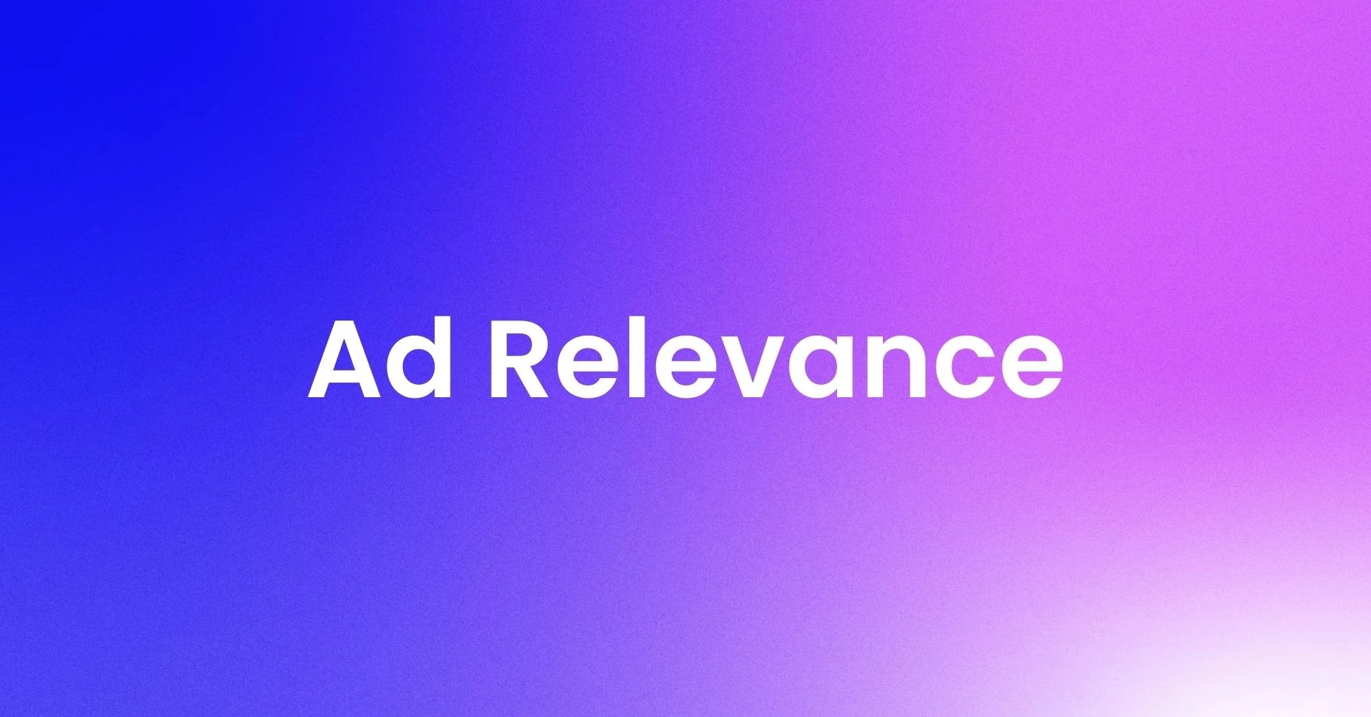 Ad Relevance