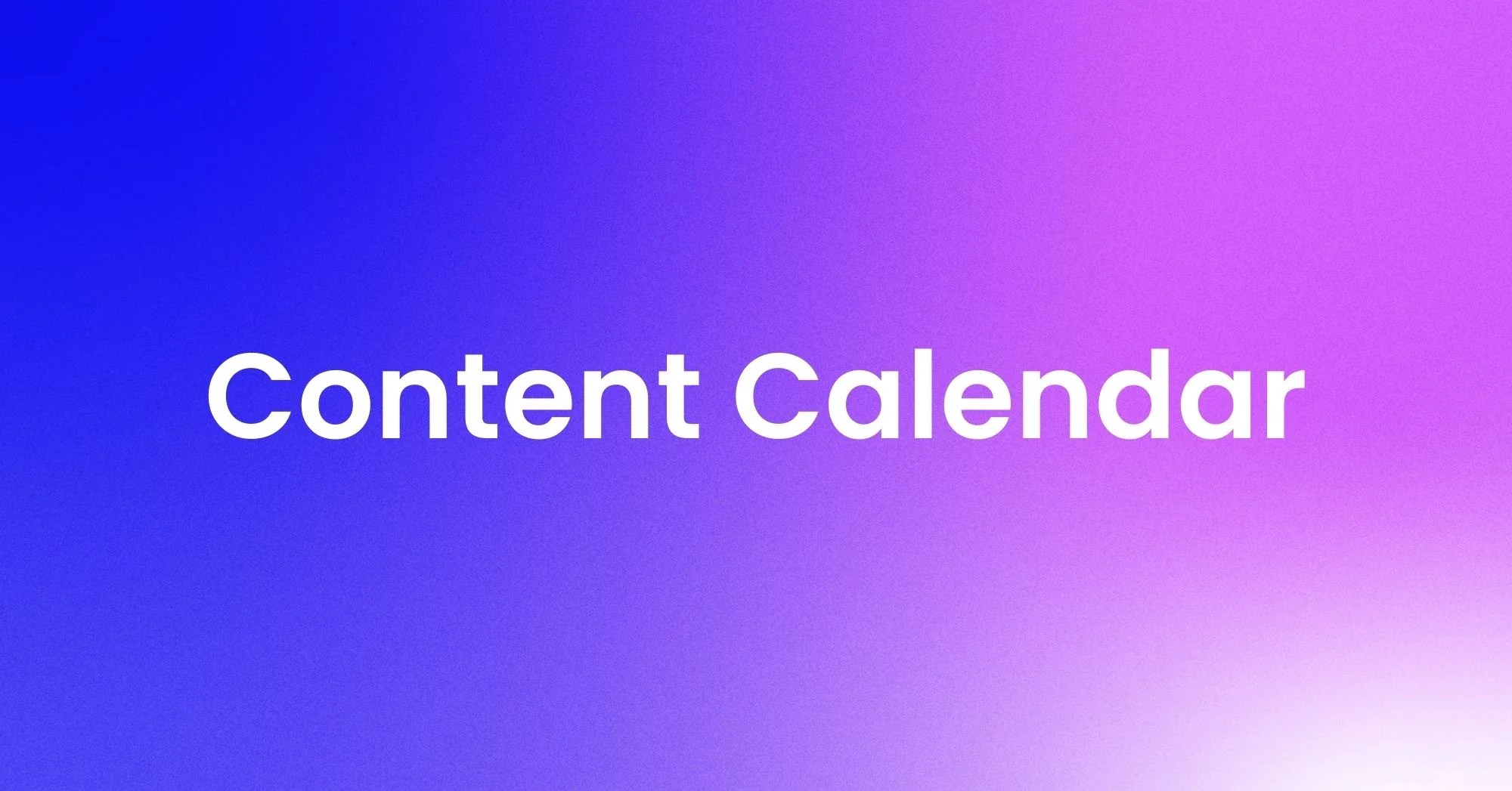 What is a content calendar?