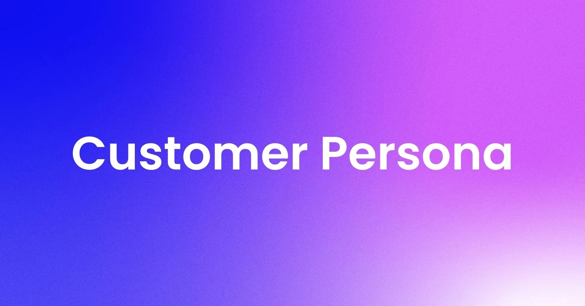 What is a customer persona?