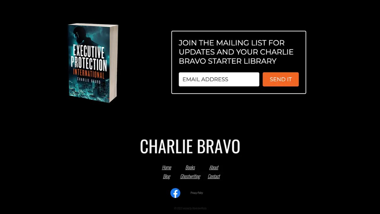 Sam Leary's Author Site Project Signup Section