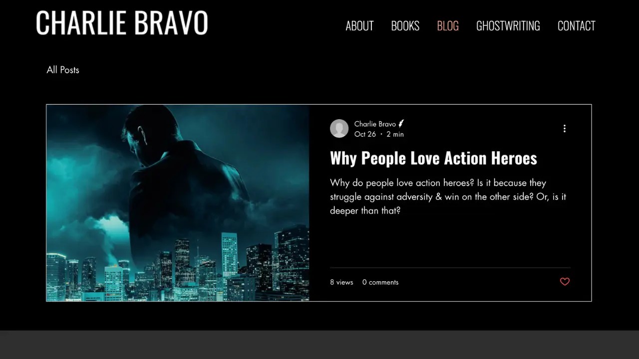 Sam Leary's Author Site Project Blog Section