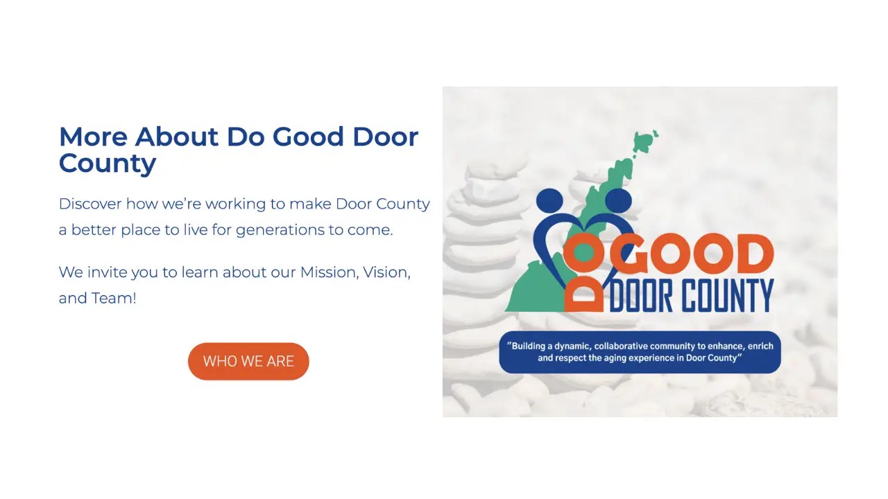 Sam Leary's Nonprofit Landing Page Section