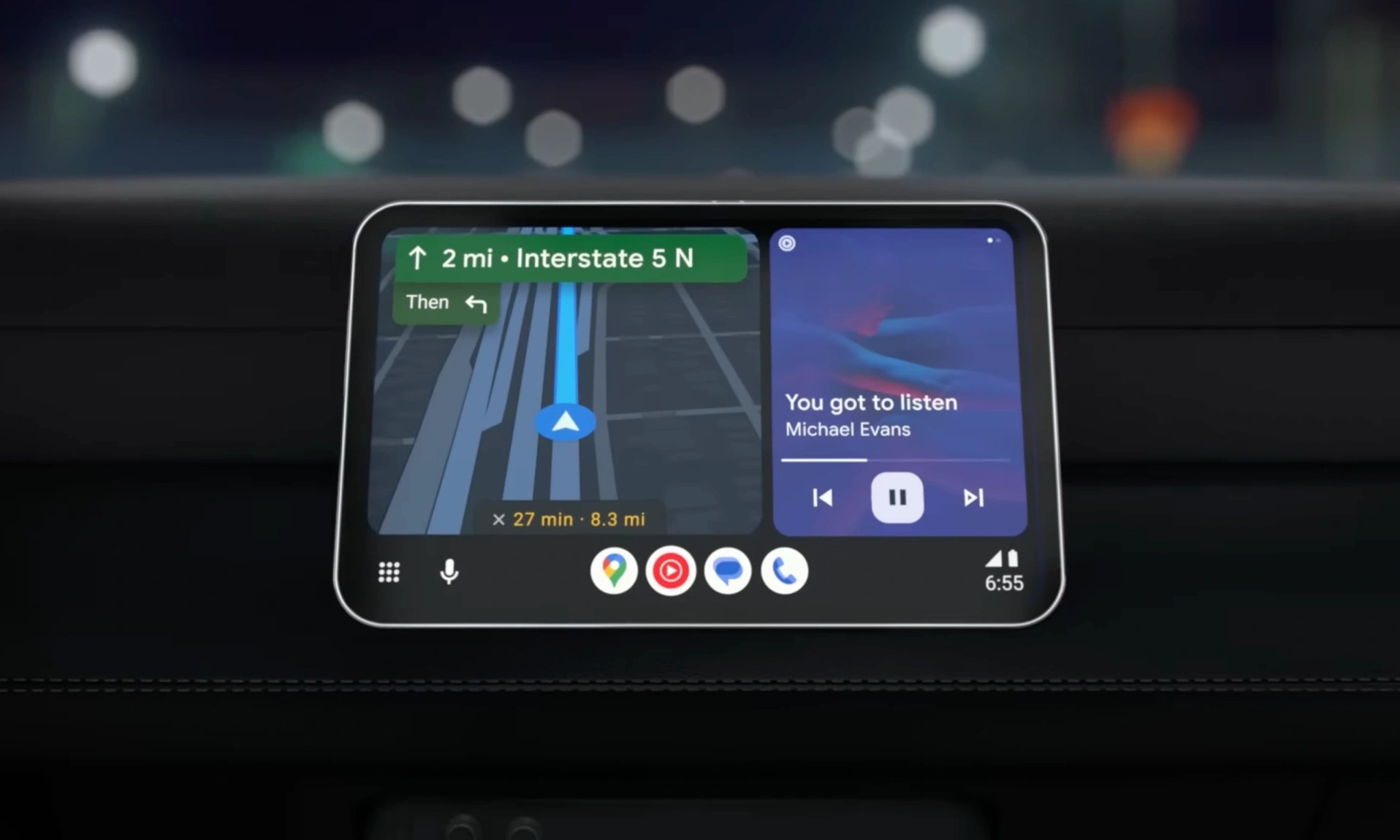 Android Auto coolwalk available for everyone New dock, split screen