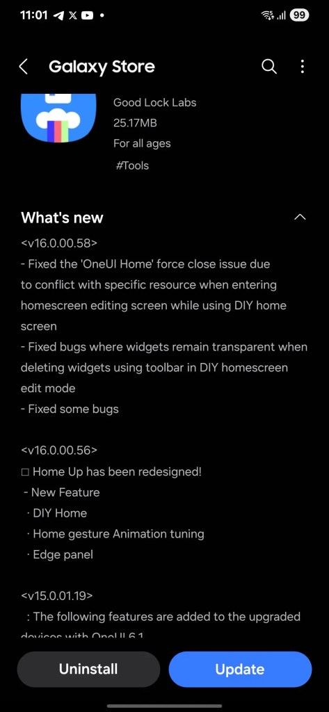Good Lock Home Up 16.0.00.58 Update