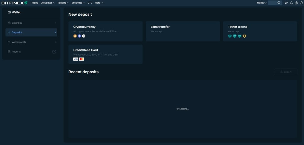 Odabir metoda plaćanja i kriptovaluta za kupovinu na Bitfinex mjenjačnici