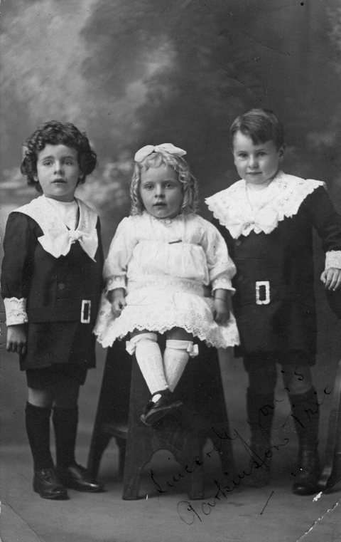 Children Jack, Thelma and Albert Parkinson - what a great photo…….