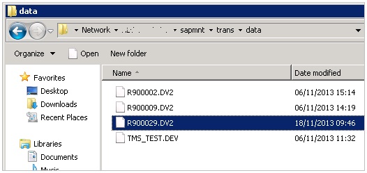 transport stms sap data