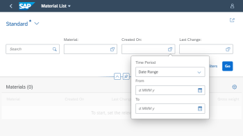 Fiori Element List Report: Dynamic Date Picker