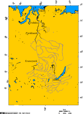 Yenisei River Map 28949 