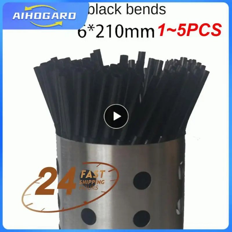 1 ~ 5 adet 3/4/5mm siyah Fiber Rattan Sticks uçucu yağ Reed difüzör ev koku hava spreyi için aromatik Sticks - Görsel 1