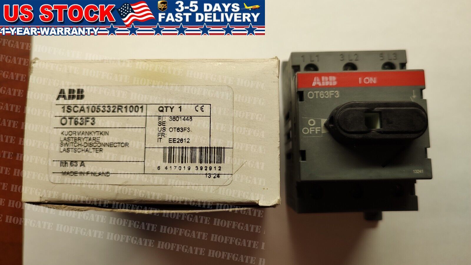 ABB 1SCA105332R1001 OT63F3 Switch Disconnector NEW - Görsel 1