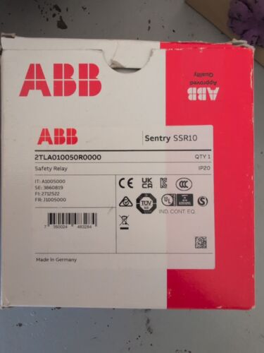 1PCS ABB 2TLA010050R0000 sentry SSR10 safety relay 24vdc new in box - Görsel 1