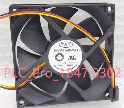 1PCS NEW T&T 9225HH24B-WFO 24V 0.30A 3-wire ABB host cooling fan Fast delivery - Görsel 1