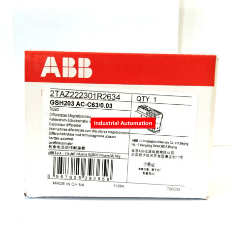 ONE NEW ABB GSH203-C63