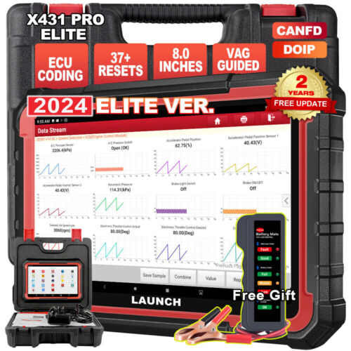 LAUNCH X431 PRO ELITE Bidirectional OBD2 Scanner Car Diagnostic Tool Code Reader - Görsel 1