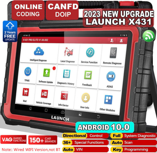 LAUNCH X431 PRO ELITE Bidirectional OBD2 Scanner Car Diagnostic Tool Code Reader - Görsel 2