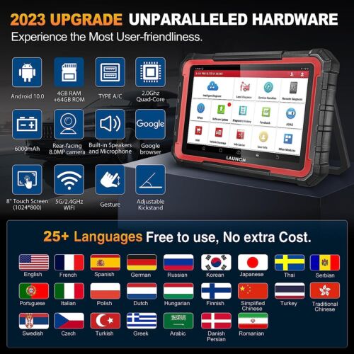 LAUNCH X431 PRO ELITE Bidirectional OBD2 Scanner Car Diagnostic Tool Code Reader - Görsel 7