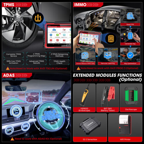 LAUNCH X431 PRO ELITE Bidirectional OBD2 Scanner Car Diagnostic Tool Code Reader - Görsel 10