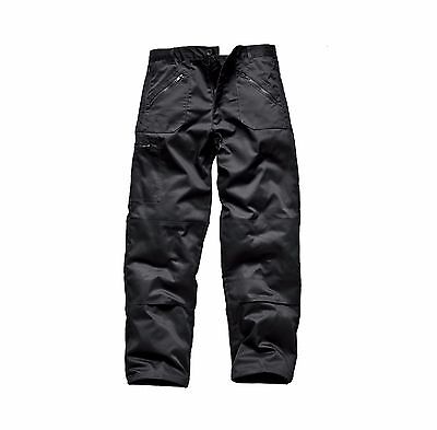 DK Men's Cargo Combat Work Trousers Zipper Black Grey Navy knee pad pockets - Görsel 3