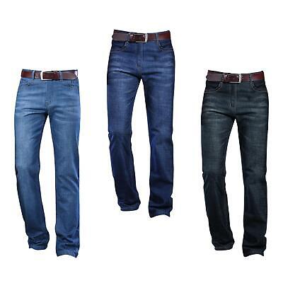 Denim Jeans Trousers Pants High Waisted Work Clothing Men Straight Fit Jeans - Görsel 1