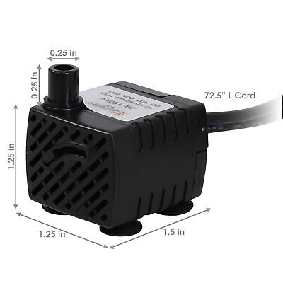 40 GPH 12V Electric Fountain Pump with 6 White Lights by Sunnydaze - Görsel 2