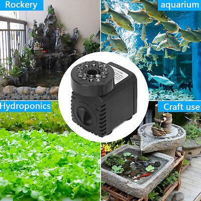 Submersible Fountain Pump With LED Light Water Pump Light For Water Feature SLS - Görsel 3