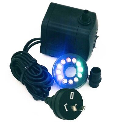 Submersible Pump with Colorful LED Light 15W 800L/H for Aquarium Fountain - Görsel 1
