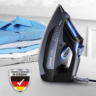 Professional Grade 1700W Steam Iron for Clothes with Rapid Even Heat Curtains - Görsel 6