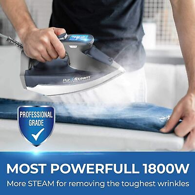 PurSteam Professional Grade 1800-Watt Steam Iron with Digital LCD Screen - Görsel 3
