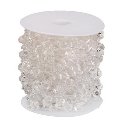 30m Clear Crystal Bead Roll String Garland For Festival Wedding Party Decor - Görsel 2