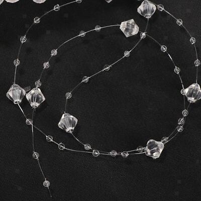 30m Clear Crystal Bead Roll String Garland For Festival Wedding Party Decor - Görsel 3