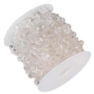 30m Clear Crystal Bead Roll String Garland For Festival Wedding Party Decor - Görsel 6