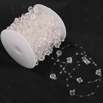 30m Clear Crystal Bead Roll String Garland For Festival Wedding Party Decor - Görsel 7