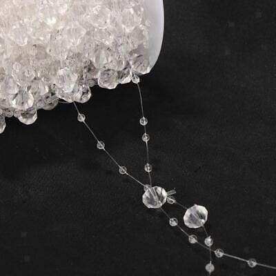 30m Clear Crystal Bead Roll String Garland For Festival Wedding Party Decor - Görsel 8