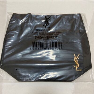 Yves Saint Laurent YSL Gold logo embroidery tote bag black novelty appendix - Görsel 3