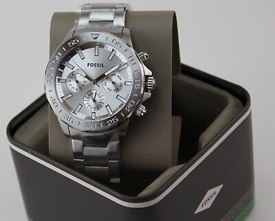 NEW AUTHENTIC FOSSIL BANNON MULTIFUNCTION CHRONOGRAPH SILVER BQ2490 MEN'S WATCH - Görsel 7