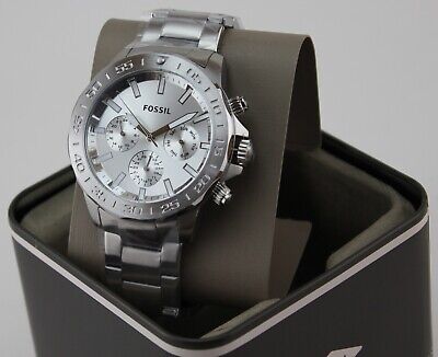 NEW AUTHENTIC FOSSIL BANNON MULTIFUNCTION CHRONOGRAPH SILVER BQ2490 MEN'S WATCH - Görsel 11