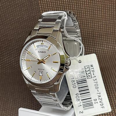 Casio MTP-1370D-7A2 Analog Stainless Steel Day Date Men's Casual Dress Watch - Görsel 2
