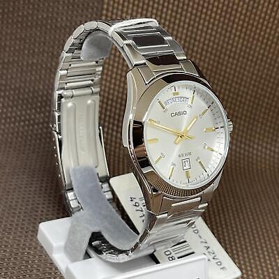 Casio MTP-1370D-7A2 Analog Stainless Steel Day Date Men's Casual Dress Watch - Görsel 3