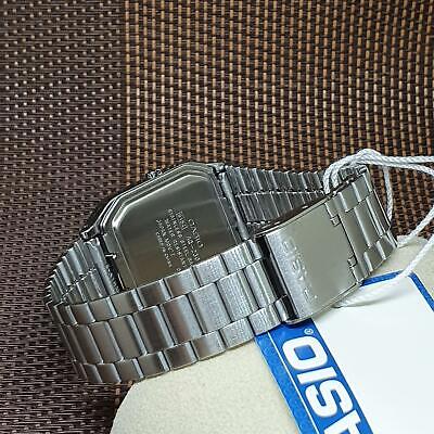 Casio AQ-230A-1D Vintage Retro Stainless Steel Black Dial Alarm Men's Watch - Görsel 6