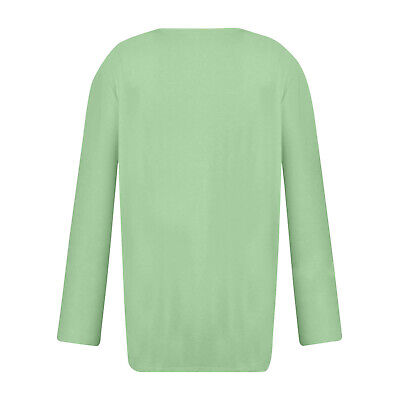 Women Button V Neck Long Sleeve Tops Fall Clothes Pullover Shirts Blouse Tunic - Görsel 5