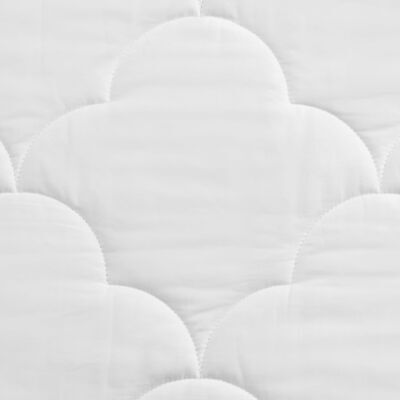 Natural Home Breathable 100% Organic Cotton Quilted Mattress Protector Cot - Görsel 3