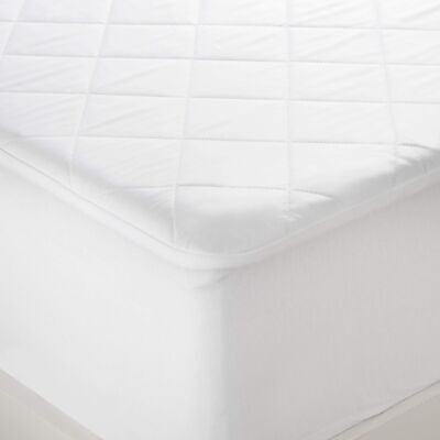 Natural Home Breathable Tencel Quilted Mattress Protector White King Single - Görsel 2
