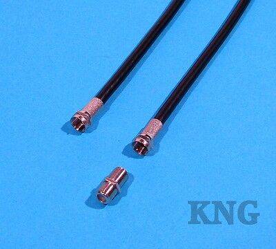 3m/6m/9m/12m/15m Satellite Cable F Plug Coaxial Lead + Extension Coupler Socket - Görsel 3