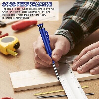Solid Carpenter Pencil Set for Construction Built-in Sharpener Drawing - Görsel 4