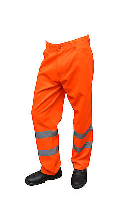 Hi Viz Orange Trouser Black Yellow Navy Work wear Cargo Railway Highway trouser - Görsel 7
