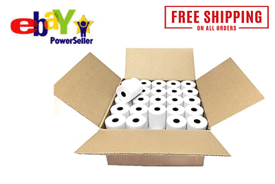 3-1/8" x 230' THERMAL POS RECEIPT PRINTER ROLL PAPER BPA FREE USA 50 ROLLS - Görsel 1