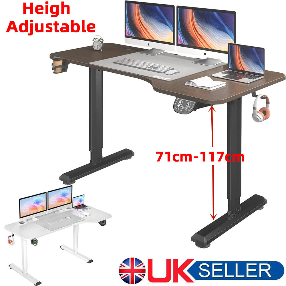 Electric Standing Desk Height Adjustable Sit to Stand Table Computer Workstation - Görsel 1